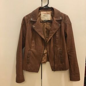 Never Worn Anthropology Brown Leather Jacket!